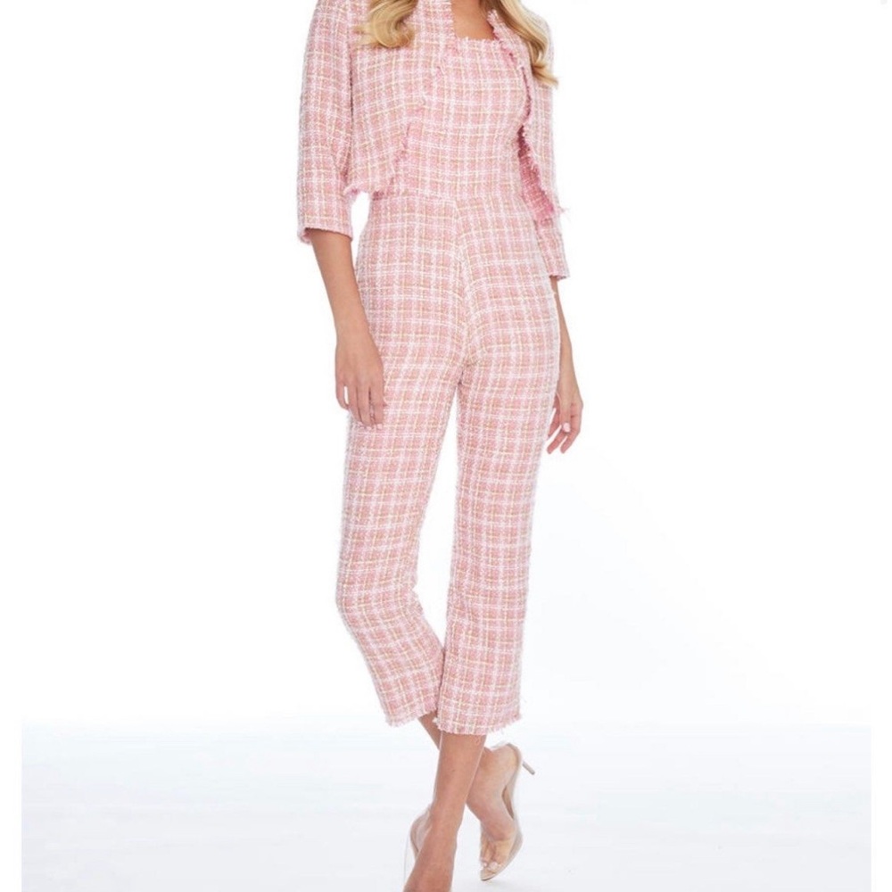 SOLD- Ashley Lauren Boucle/Tweed Jumpsuit with Jacket